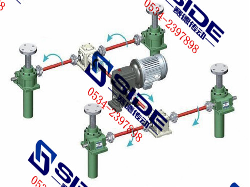 四臺(tái)同步絲桿升降機(jī)